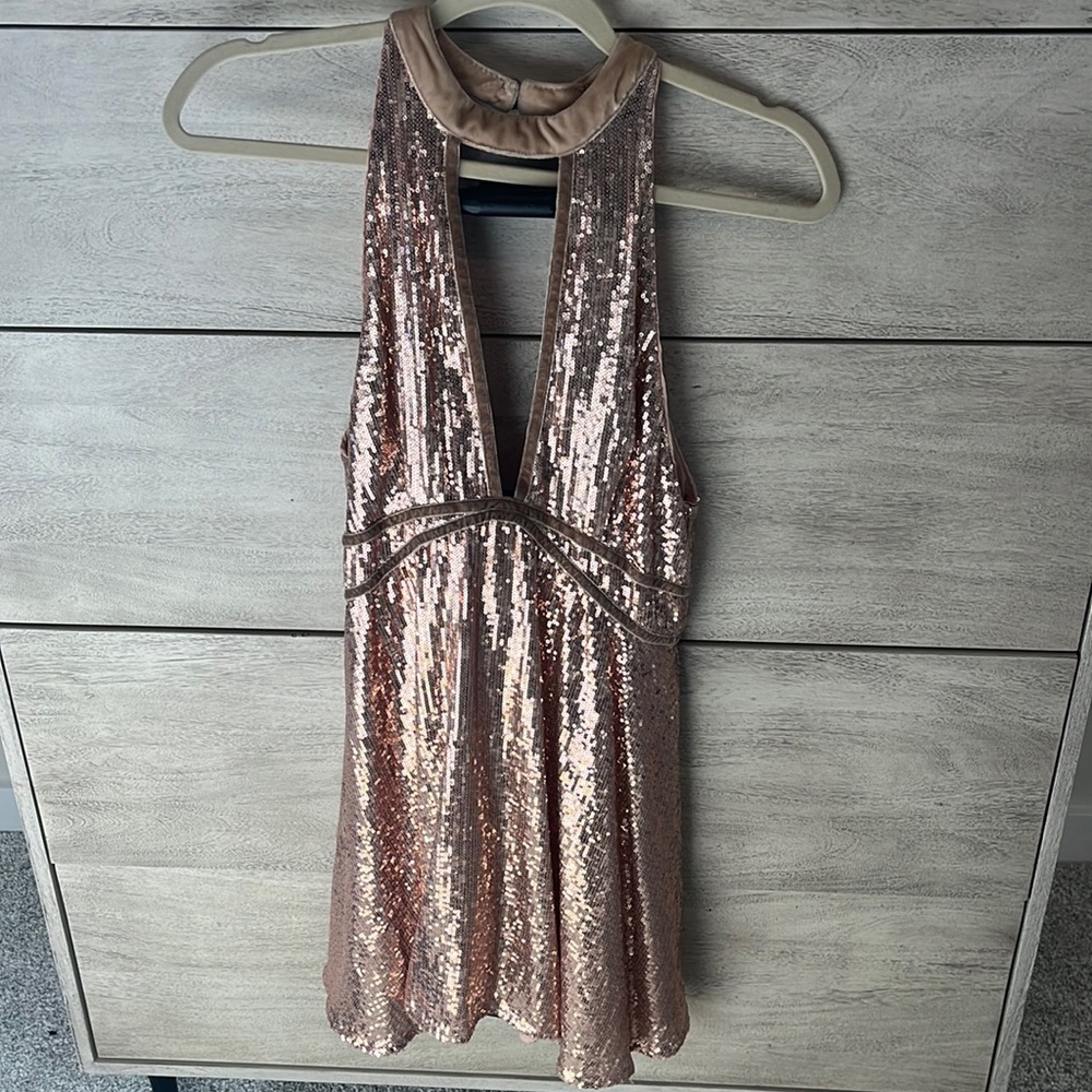 Rose gold party dress